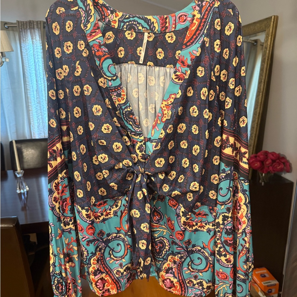 Free People Multicolor Bohemian Blouse